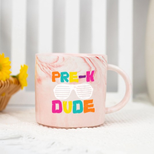 Discover Pre-K Dude Back To School Teacher Student Preschool Marble Mugs