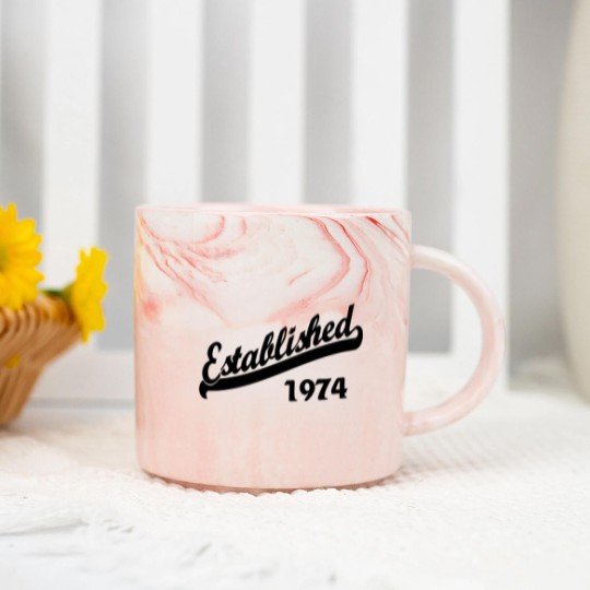Discover Established 1974 Marble Mugs