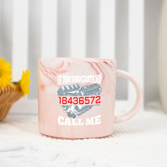 Discover Funny 18436572 Auto Mechanic V8 Muscle Car Firing Order - Funny Mechanic Gift - Marble Mugs
