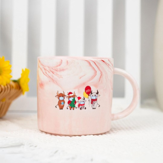 Discover Cute Cartoon Cow Marble Mugs