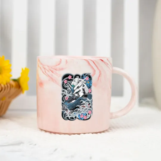 Discover Hi Nu Gundam Tattoo - Gundam - Marble Mugs