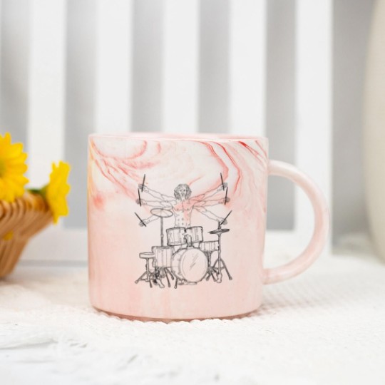 Discover Vitruvian Drummer Band Marble Mugs
