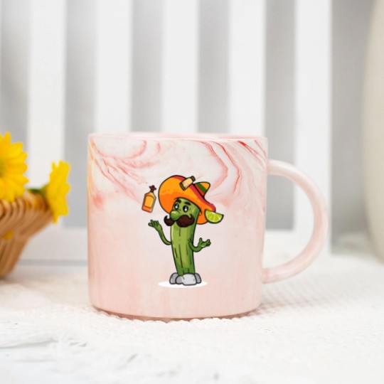 Discover Funny Mexican Cactus Juggles Tequila Cinco de Marble Mugs