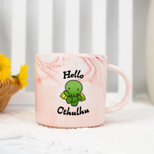 Discover Hello Cthulhu Marble Mugs