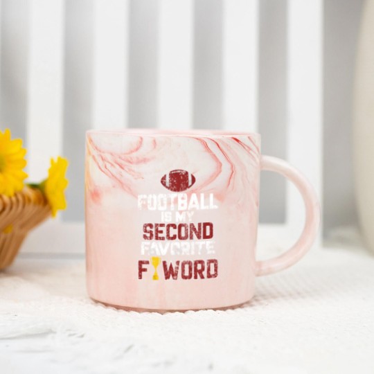 Discover Football is My Second Favorite F-Word Gifts - Football Is My Second Favorite F Word - Marble Mugs