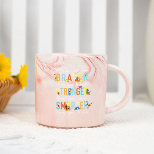 Discover you are braver than you believe stronger than you Marble Mugs