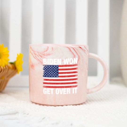 Discover Biden Won Get Over It Us Flag - Biden Wins - Marble Mugs