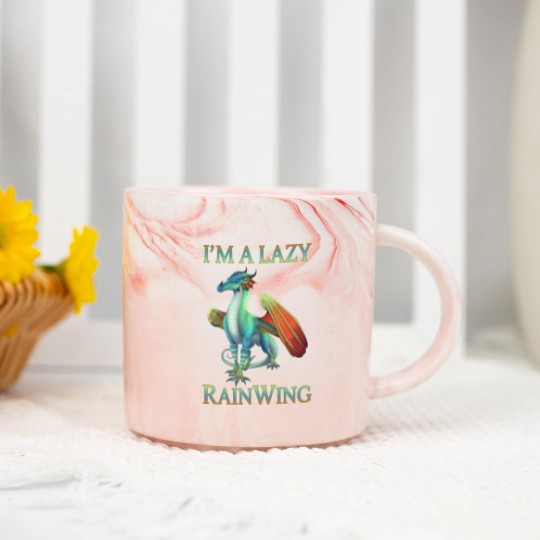 Discover I m A Lazy Rainwing Dragons Retro Wings Of Fire Marble Mugs