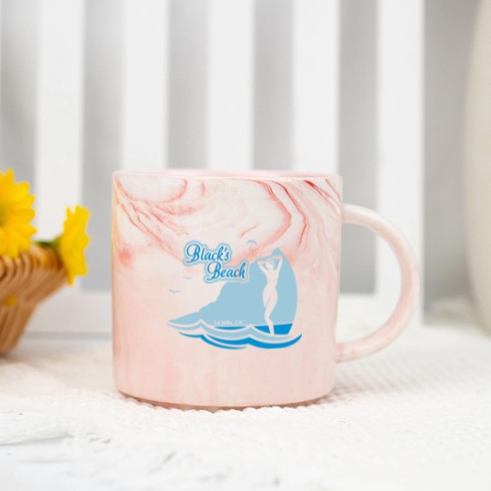 Discover Blacks Beach, La Jolla CA. Marble Mugs