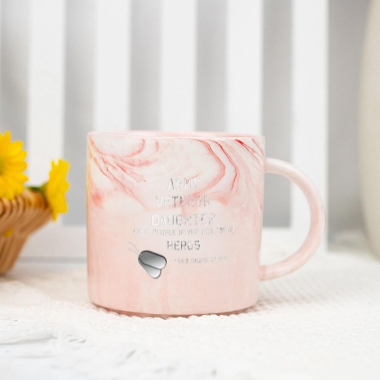 Discover ARMY VETERAN DAUGHTER Marble Mugs