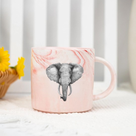 Discover Elephant - Elephant - Marble Mugs