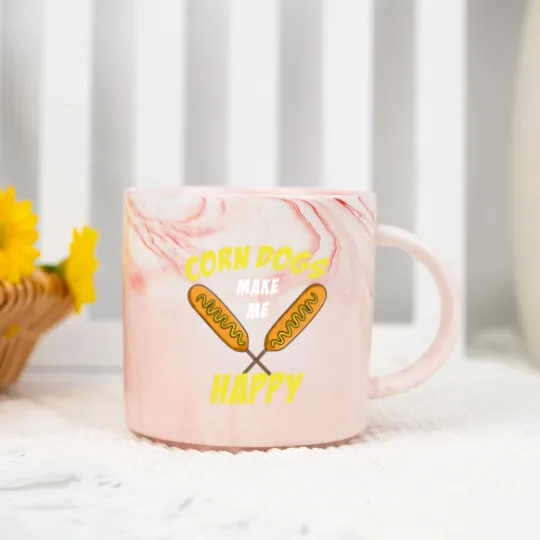 Discover Corn Dogs Corndog Pulled Pork Sausage Party Gift Marble Mugs