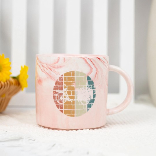 Discover Cargo Bike Retro Marble Mugs