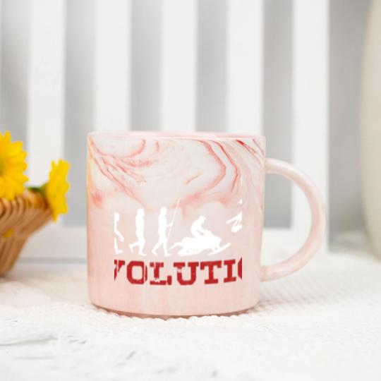 Discover Extreme Snowbike Evolution Snow Bike Sports Gift - Biking - Marble Mugs