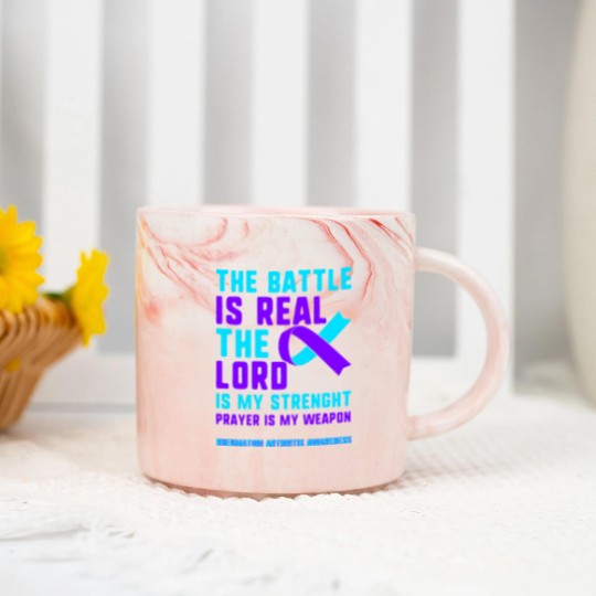 Discover Rheumatoid Arthritis Awareness Marble Mugs, The Battle Marble Mugs