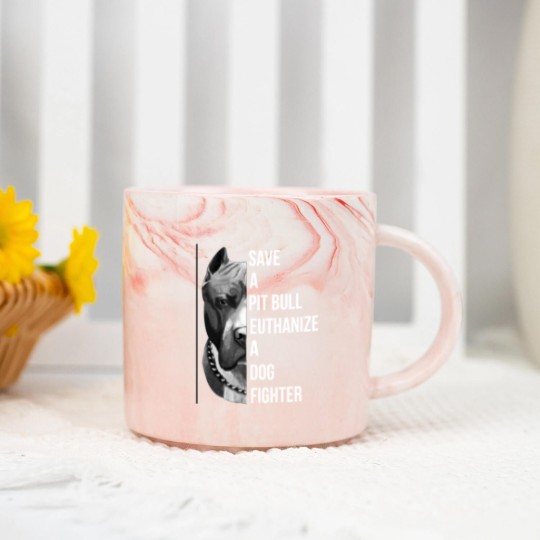 Discover save a pitbull euthanize a dog fighter pitbull Marble Mugs