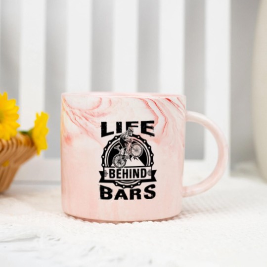 Discover Life Behind Bars Funny Cycling Bicycle Marble Mugs