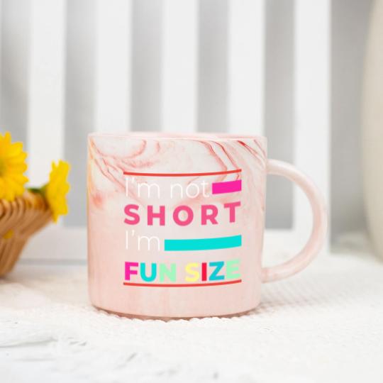 Discover I'm Not Short I'm Fun Size Funny for small people Marble Mugs