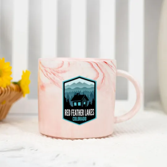 Discover Red Feather Lakes Colorado - Marble Mugs