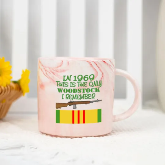 Discover In 1969 The Only Woodstock I Remember Vietnam Marble Mugs
