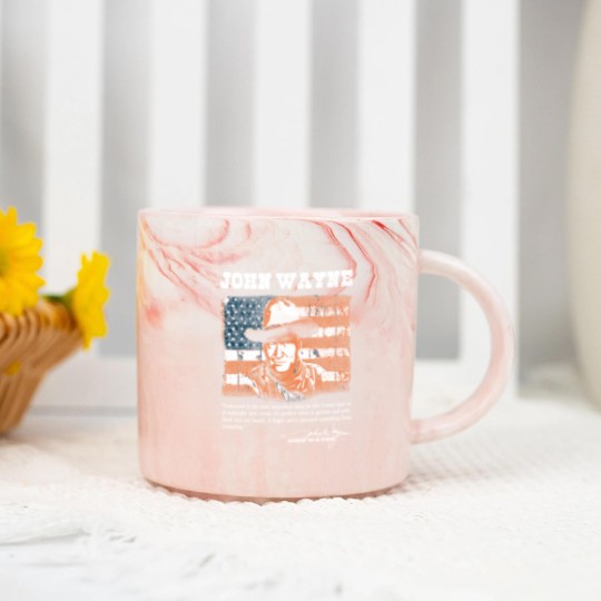 Discover John Wayne - Awesome John Wayne american flag te Marble Mugs