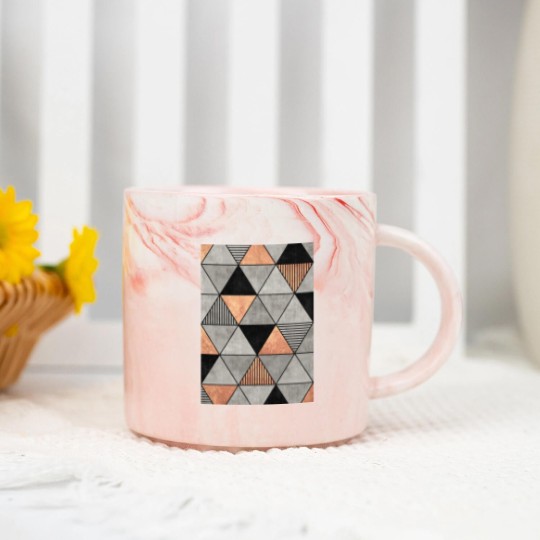 Discover Concrete and Copper Triangles 2 - Triangle - Marble Mugs