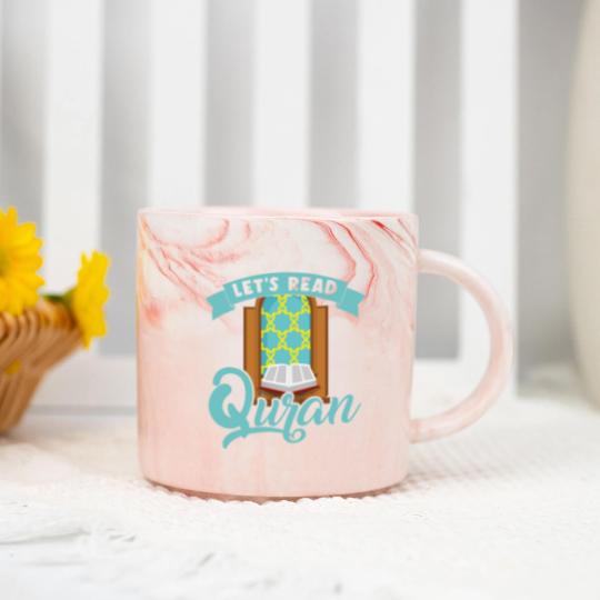 Discover Let´s Read Quran Mosque Islam Allah Prayer Gift Marble Mugs