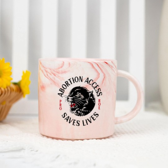 Discover Abortion Access Saves Lives Marble Mugs, Pro Choice Marble Mugs, Reproductive Rights Marble Mugs