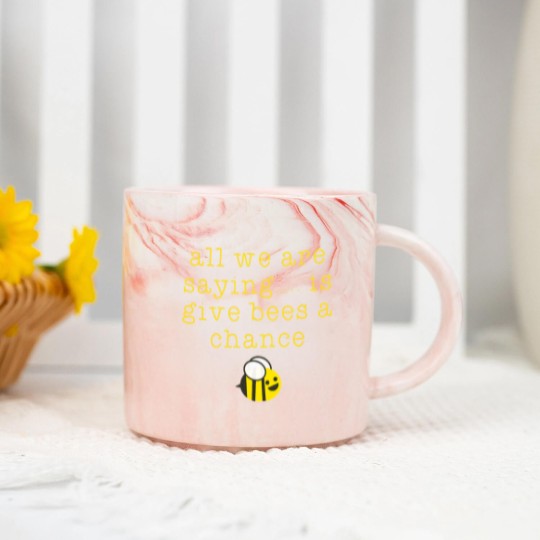 Discover all we are saying is give bees a chance Marble Mugs Marble Mugs