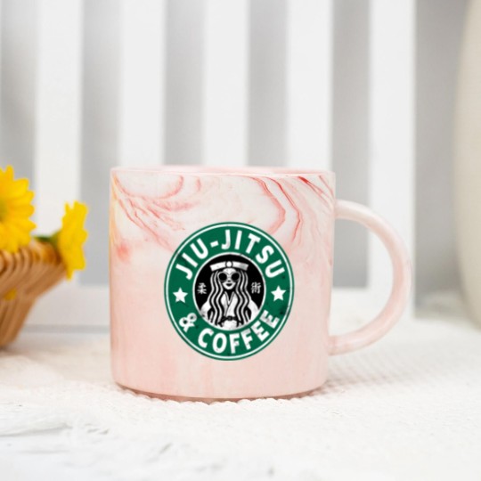 Discover JIU JITSU AND COFFEE - FUNNY BRAZILIAN JIU JITSU - Jiu Jitsu - Marble Mugs