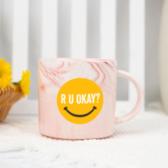 Discover R U Okay Marble Mugs