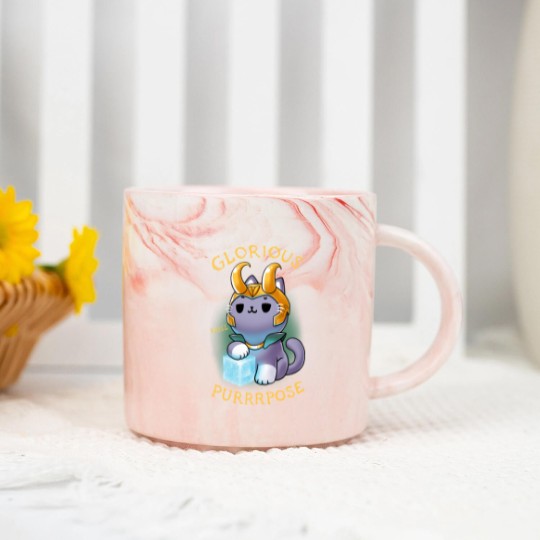 Discover Glorious Purrrpose - Loki cat variant - Kneel - Loki Cat - Marble Mugs