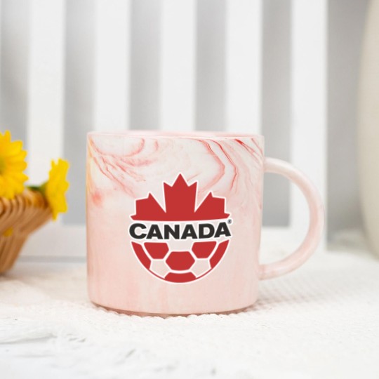 Discover UNISEX | Team Canada Soccer Marble Mugs | Canada Soccer Jersey | World Cup 2022 Qatar | Les Rouges