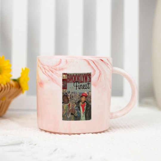 Discover Jay-z and Biggie - Brooklyns Finest Comic Book Art Marble Mugs