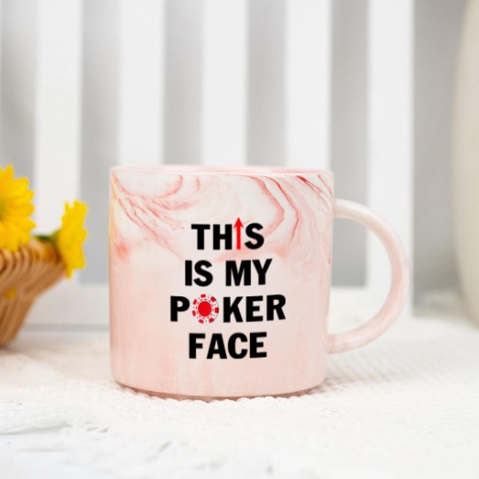 Discover This is My Poker Face with Chip Funny Casino Gambler Card Player Marble Mugs for Men - This Is My Poker Face With Chip Funny - Marble Mugs