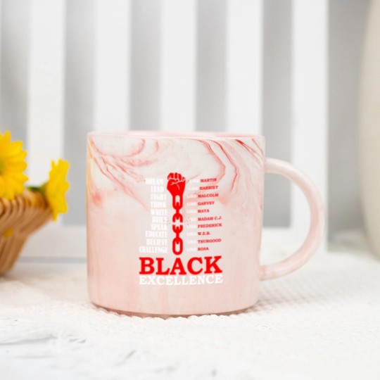 Discover Black Excellence, Black AF Marble Mugs
