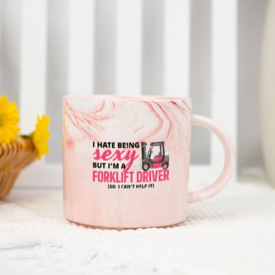 Discover Forklift Driver Apparel Forklift Operator Funny Gift Marble Mugs