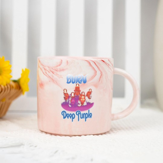 Discover Plastic Head Deep Purple Burn Marble Mugs