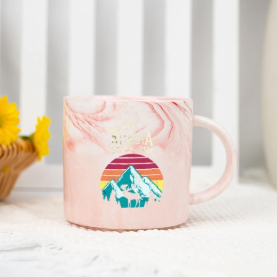 Discover Vintage Acadia National Park Maine Mountains Moose Marble Mugs