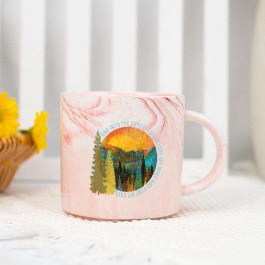 Discover Into The Forest I Go Hiking Marble Mugs Nature Lover Ca Marble Mugs