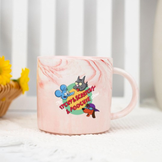 Discover The Itchy Scratchy Poochie Show Marble Mugs