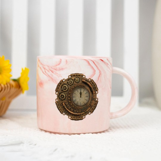 Discover Steampunk Clock Marble Mugs