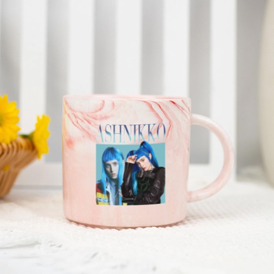 Discover Ashnikko Marble Mugs American Singer Pop Hip Hop Vintage Marble Mugs