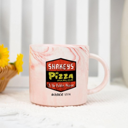Discover Pizza Marble Mugs, Shakeys (vintage) Essential Marble Mugs, Shakeys Pizza Unisex Heavy Cotton Marble Mugs