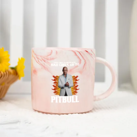 Discover Pitbull Marble Mugs, Good Girls Go To Church Bad Girls Go To Pitbull Marble Mugs