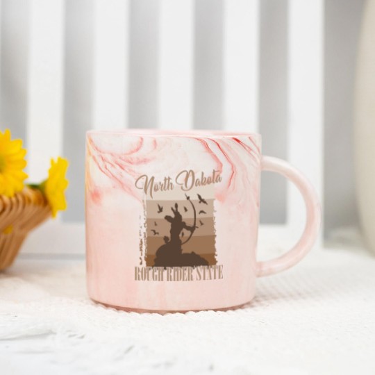 Discover North Dakota usa state gift Marble Mugs