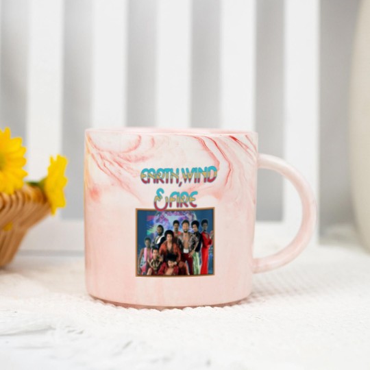 Discover Earth Wind and Fire Vintage Marble Mugs, Earth Wind and Fire Marble Mugs, Earth Wind and Fire 80s Vintage Homage Marble Mugs