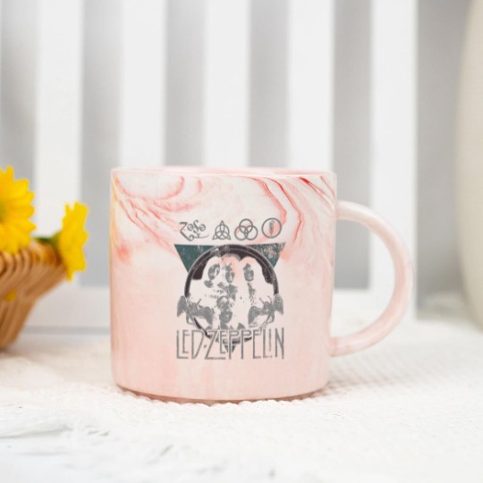 Discover LE.D ZE.PP.ELIN Rock n' Roll Marble Mugs, Rock n' Roll Marble Mugs, Old School Rock Marble Mugs