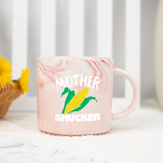 Discover Mother Shucker Mom Pun Funny Corn Farmer Mom Gift Marble Mugs Marble Mugs