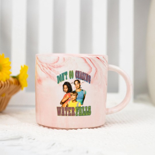 Discover Vintage TLC Marble Mugs | TLC Graphic Marble Mugs | Dont Go Chasing Waterfalls Marble Mugs